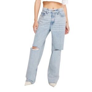 Good American Blue Acid Wash Denim